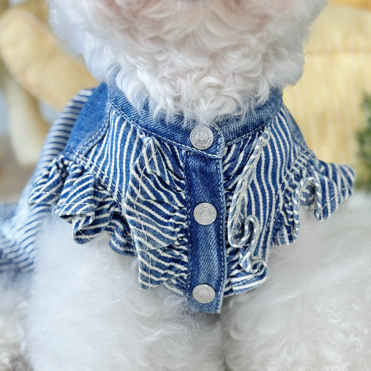 Yuki Denim Ruffle Dress