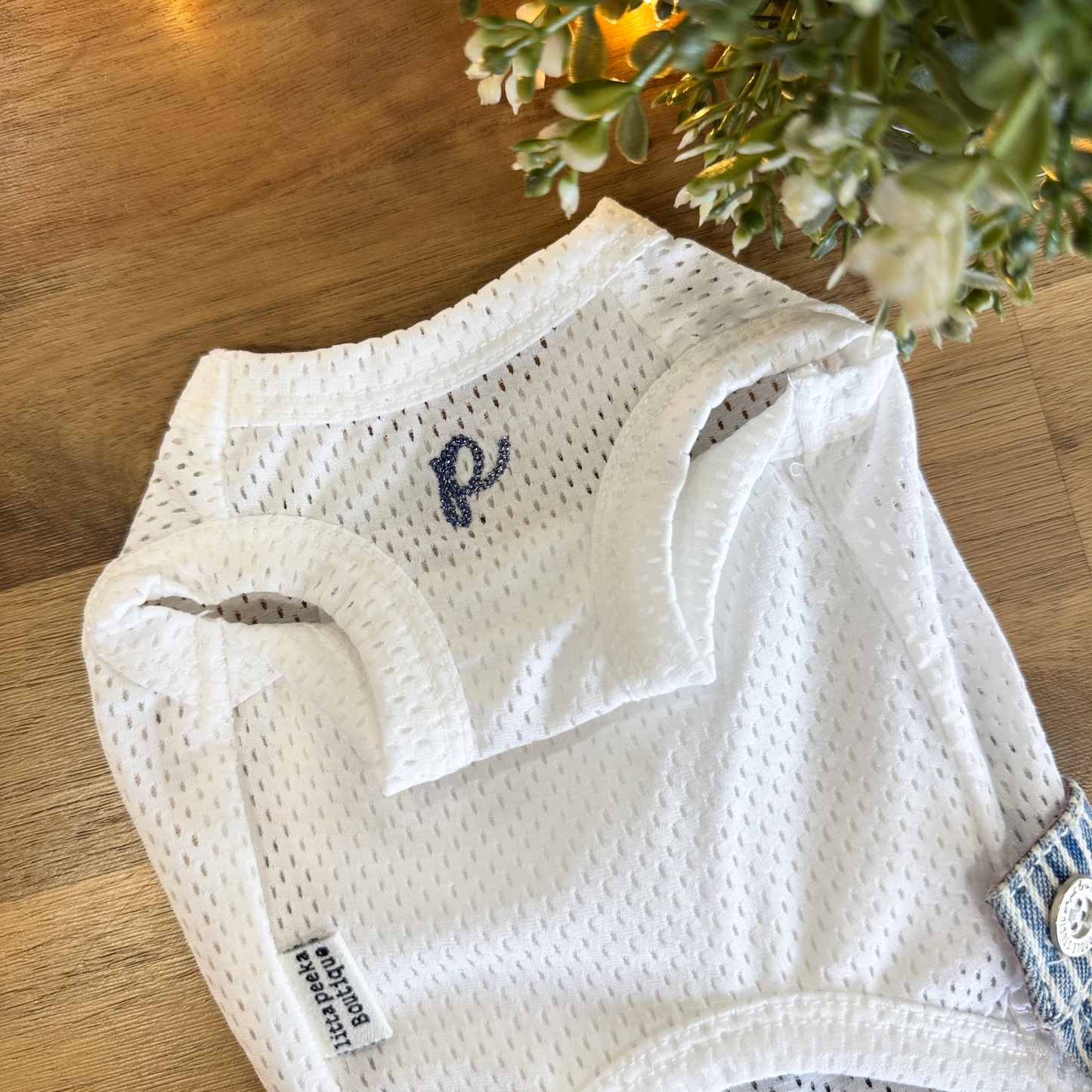 Hickory Stripe Denim Skirt Two-Piece Set