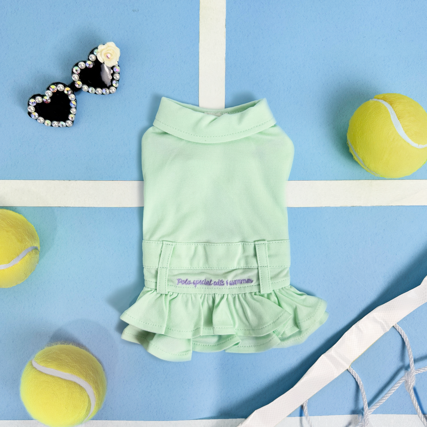 Tennis Girl Polo Dress (Mint)