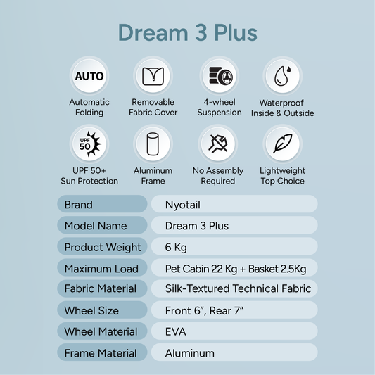Nyotail Pet Stroller Dream 3 Plus