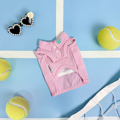 Tennis Polo Tee - Pink (Interchangeable)
