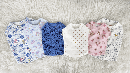 Current available 100% Cotton, short-sleeved Interchangeable Tee Designs (Pet Apparel) offered at Velymon SG.