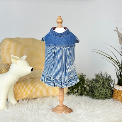 Yuki Denim Ruffle Dress