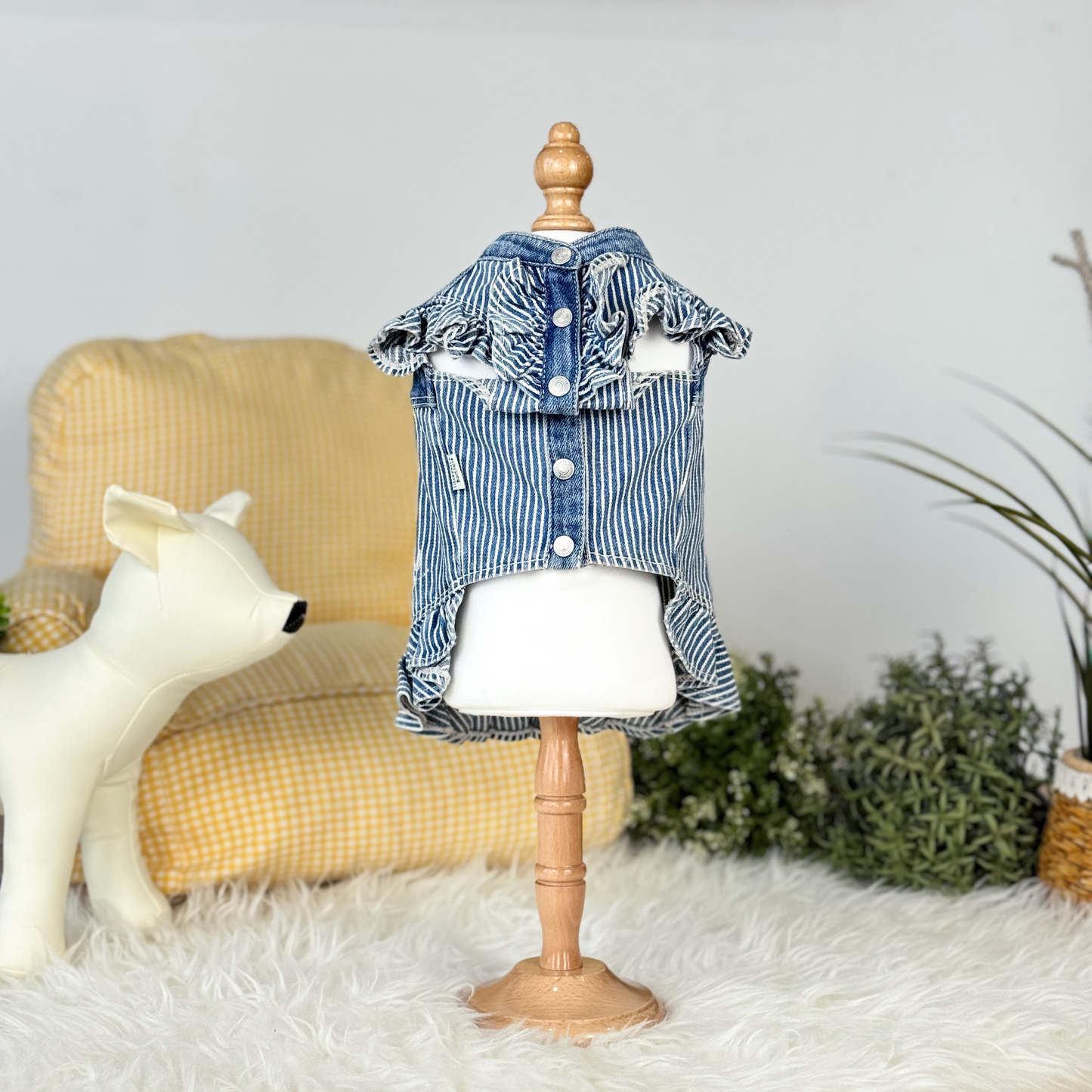 Yuki Denim Ruffle Dress