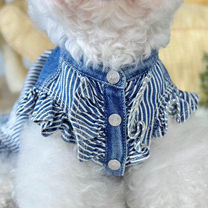 Yuki Denim Ruffle Dress