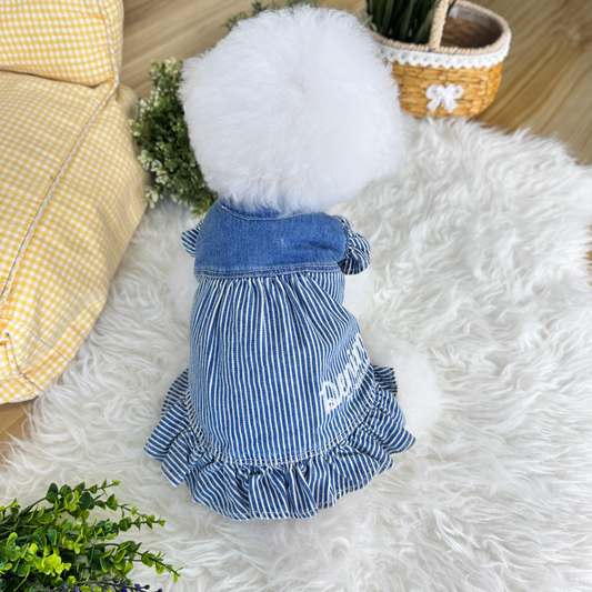 Yuki Denim Ruffle Dress